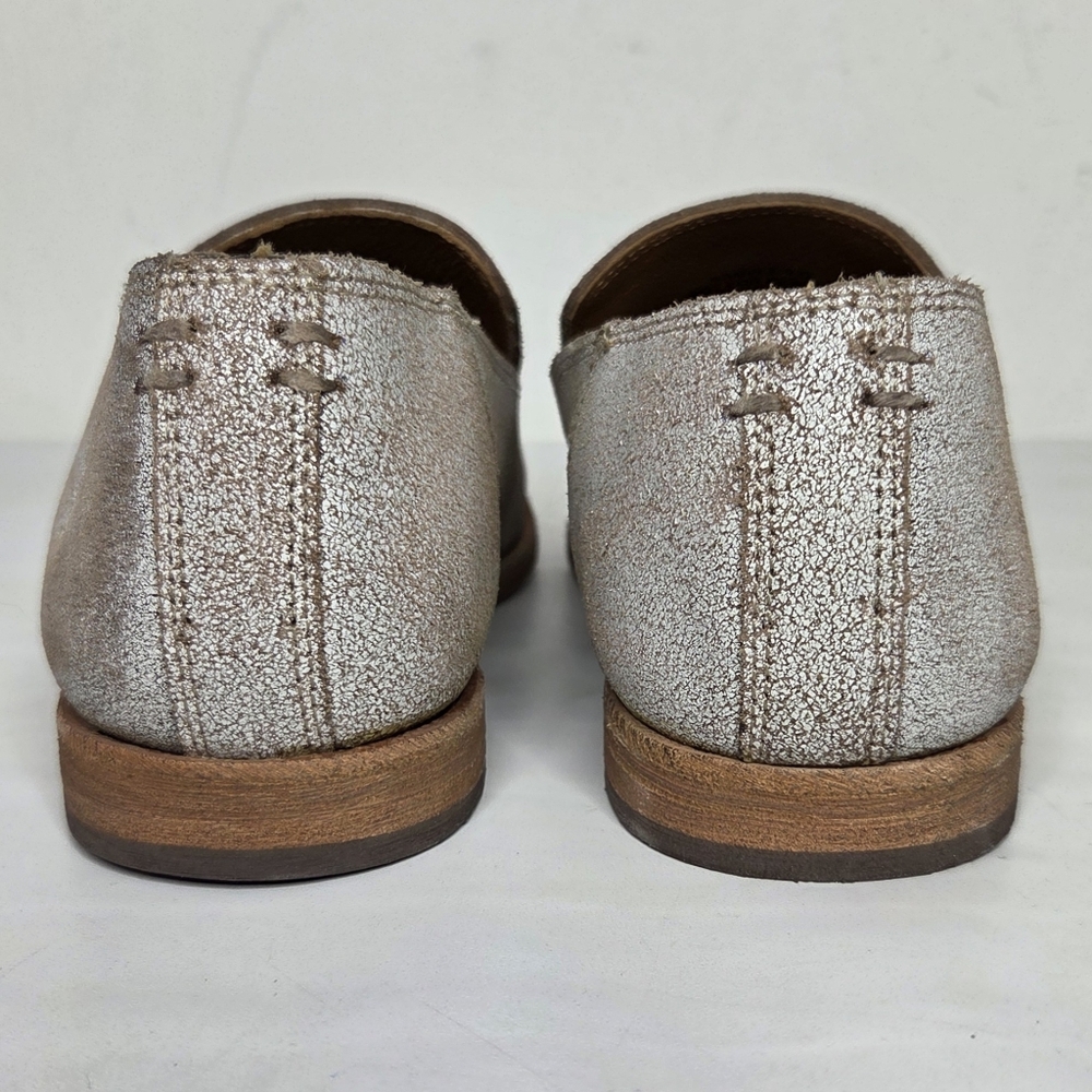 Frye Chris Venetian Slip-On Loafer Shoes Casual NWOB Distressed Mushroom Mens 9D - Picture 4 of 11